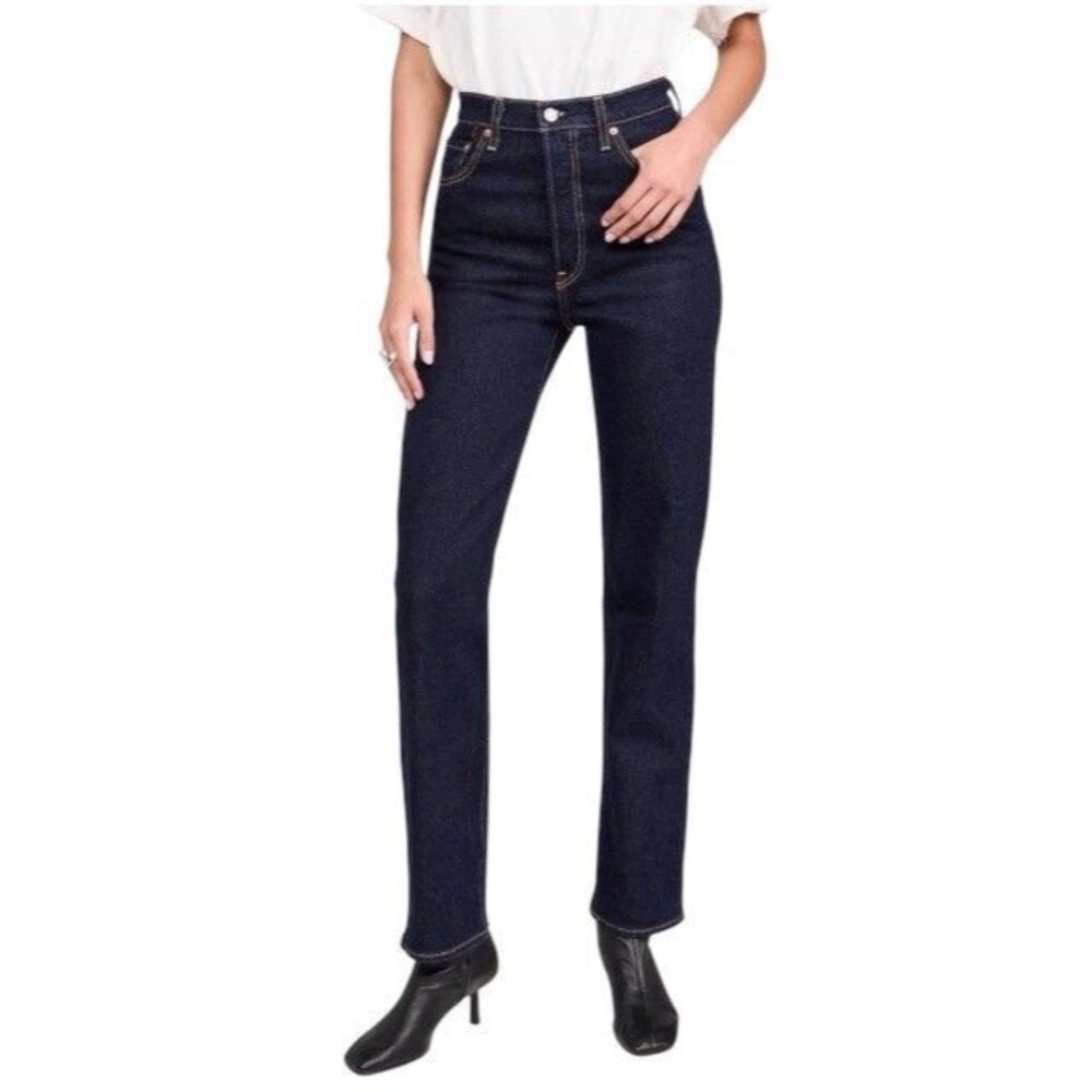Levis 535 Leggings Women's Size Small Dark Wash Blue Skinny Stretch Denim Jeans